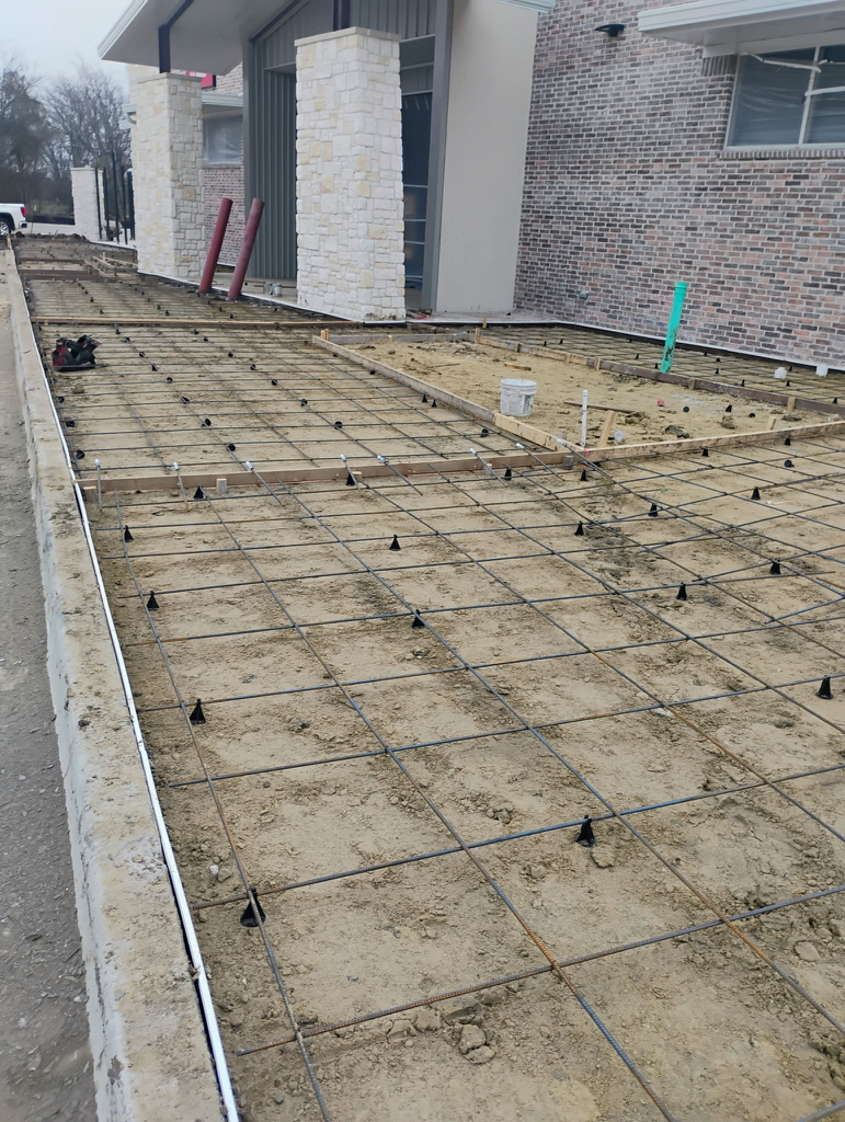 Sidewalk concrete work