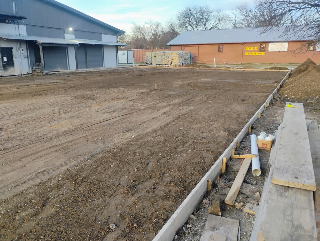 Site prepared and formed for concrete