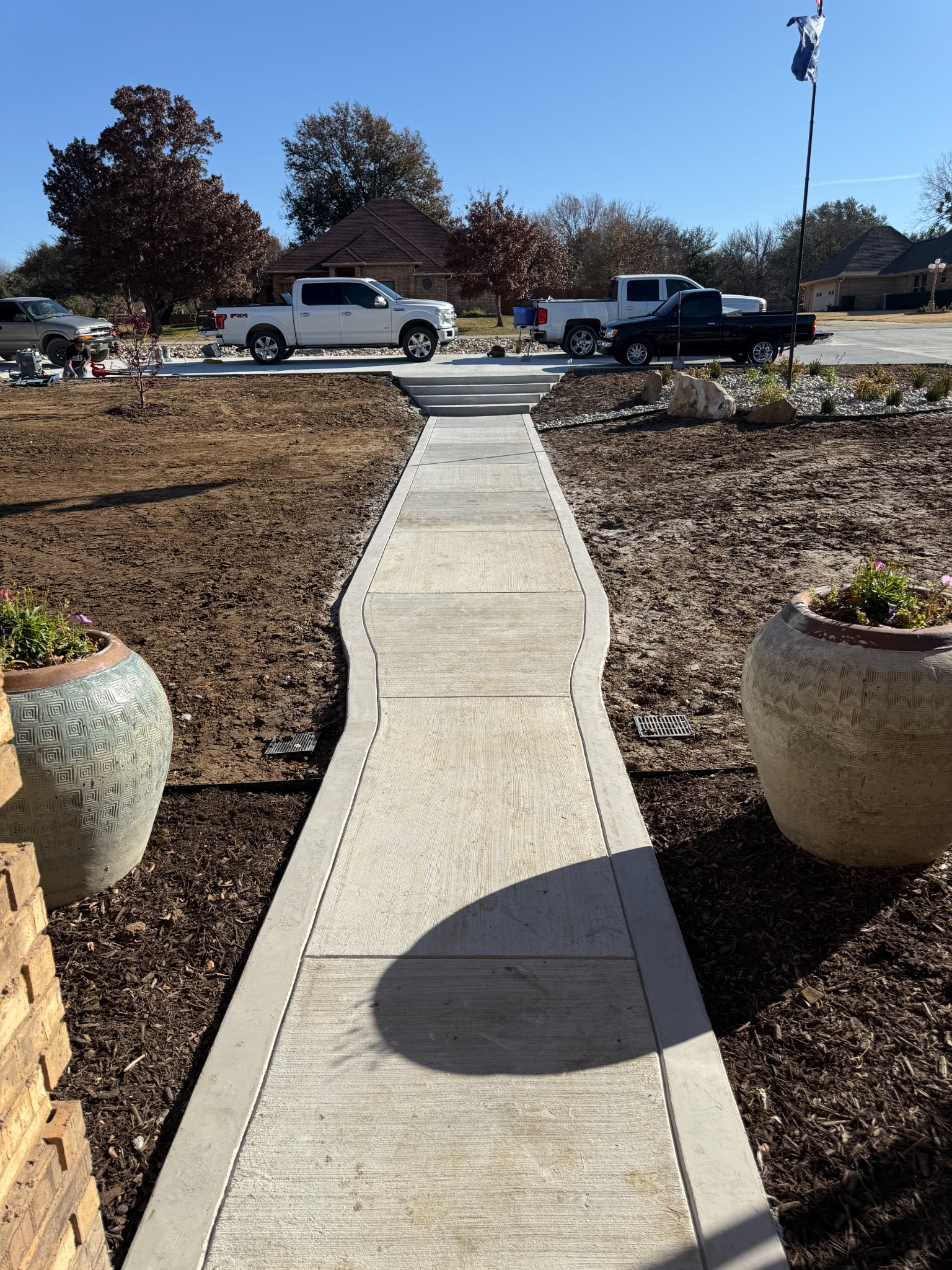 Large commercial site with concrete work